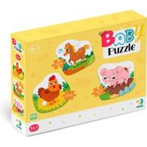 Baby puzzle Zvířátka z farmy 3v1 - autor neuvedený